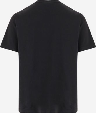 Autry Mens Cotton T-Shirt With Logo Black T-Shirts And Polos