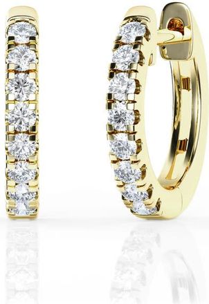 Grown Brilliance 1/4 Carat Lab Grown Diamond Huggie Hoop in 14K Yellow Gold