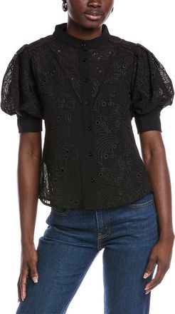 Gracia Puff Sleeve Eyelet Blouse