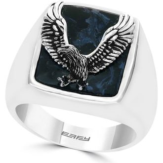 Effy Sterling Silver Pietersite Eagle Signet Ring - Size 10 in Blue at Nordstrom Rack
