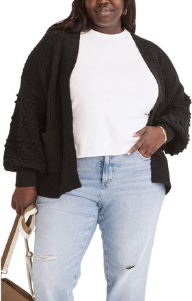 Madewell Bobble Cardigan Sweater in True Black at Nordstrom Rack, Size 2X