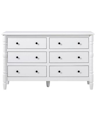Walker Edison Vivienne Walker Edison Ez Assembly Premium Solid Wood Spindle 6-Drawer Dresser