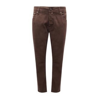 Jacob Cohen Slim-fit Jeans, male, Brown, Size: W33 Nick Slim Trousers