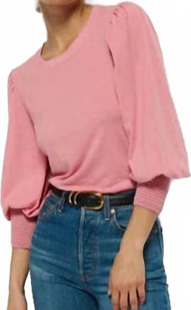 Nation Ltd Loren Peasant Tee In Mauve Glow