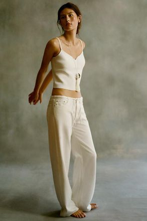 DL1961 Sienna Aura Drawstring Low-Slung Wide-Leg Jeans