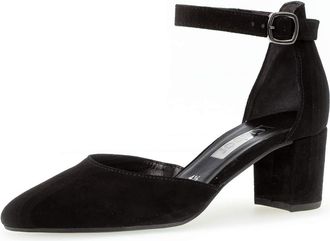 Gabor Gala Womens Open Court Shoes 6 UK Black Suede