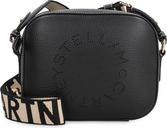Stella McCartney Womens Logo Leather Camera Bag Black Polyurethane Shoulder
