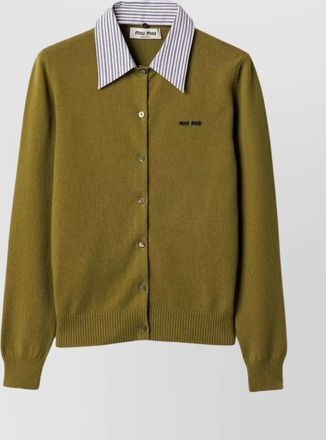 Miu Miu cashmere knitwear detachable collar
