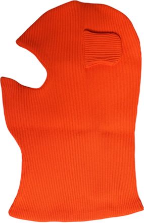 Dolce & Gabbana Mens Orange Cotton Whole Head Wrap Balaclava Hat