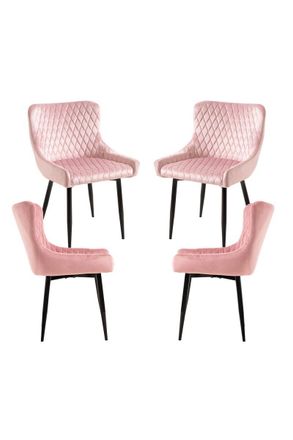 Regalos Miguel Regalos Miguel - Packs Sillas Comedor - Pack 4 Sillas Sanda Terciopelo - Rosa
