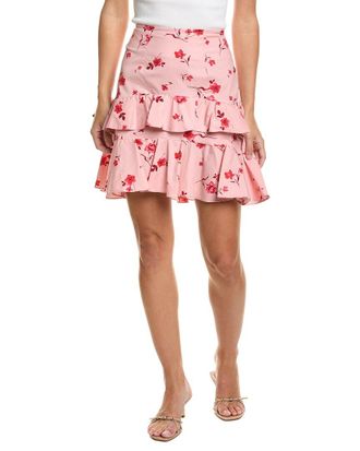 CeCe by Cynthia Steffe Cece Circle Flounce Tiered Mini Skirt