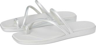 Crocs Miami Toe Loop Sandal Womens Sandals Metallic Silver : 11 M