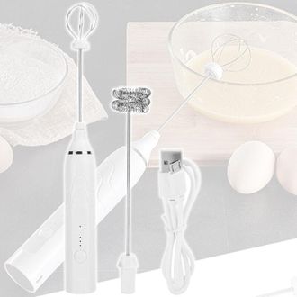 Trade Shop Trade Shop - Mini Miscelatore Agitatore Q-jb31 Doppia Testa Frullino Per Caff&egrave; Latte Uova