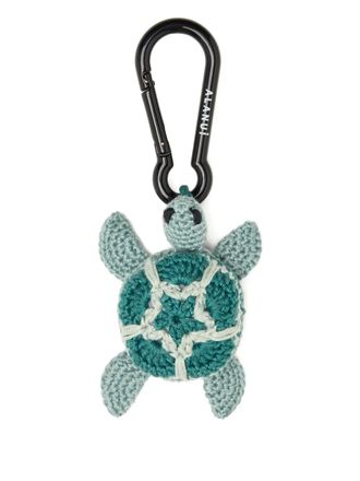 Alanui Turtle crochet keyring - Green
