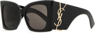 Saint Laurent Blaze Oversized Cat-Eye Zonnebril - Dames - Zonnebrillen - Zwart - ONE Size - Nylon - Accessoires