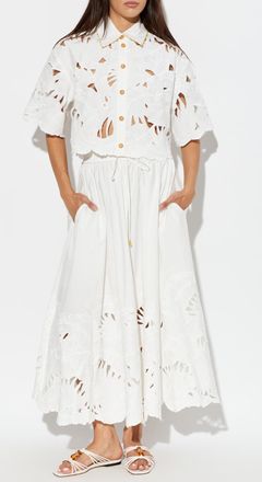 Zimmermann Skirt With A Decorative Weave, Womens, White