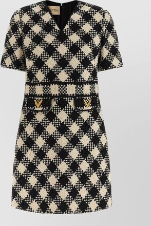 Valentino Garavani checked tweed mini dress