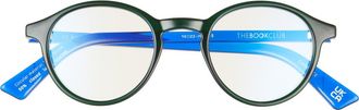 The Book Club So Rando 46mm Blue Light Blocking Reading Glasses in Green at Nordstrom, Size +1.00