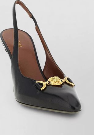 Versace leather slingback mules