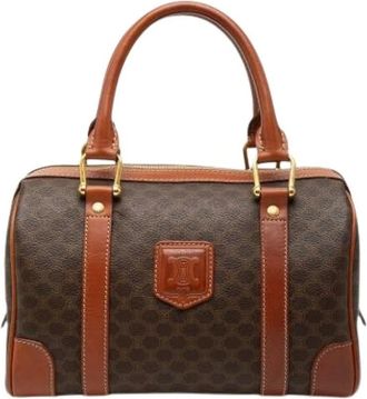 Celine Pre-owned Handbags, female, Brown, Size: ONE SIZE Pre-owned Boston Bag