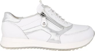 Waldl&auml;ufer Wijde witte leren sneakers - Dames - Sneakers - Wit - 42 EU - Schoenen