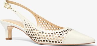 Michael Kors Amara Laser-Cut Leather Slingback Pump