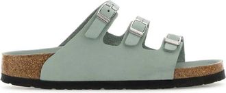 Birkenstock Mint Groene Leren Florida Slippers - Dames - Sandalen - Groen - 39 EU - Schoenen