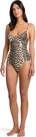 Onia Chelsea One-Piece Swimsuit in Tan Multi at Nordstrom, Size Medium