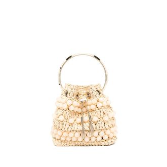 Jimmy Choo London Beaded Ring Bucket Bag