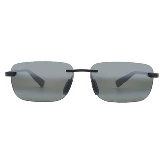 Maui Jim Lanakila Neutral Grey Rectangular Unisex Sunglasses 624-02 59