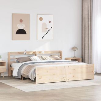 vidaXL Vidaxl - Estructura De Cama Con Cabecero Madera Maciza Pino 180x200 Cm
