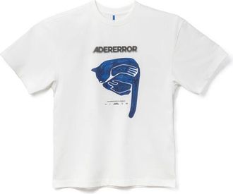 Ader Error T-Shirts, female, Beige, M, Beige Graphic Print T-shirts