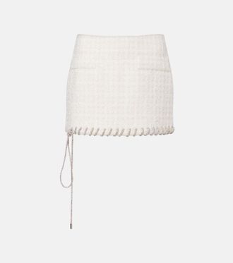 Area Embellished tweed miniskirt