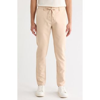 T.R. Premium Slim Fit Solid Linen Blend Trousers in Sand at Nordstrom Rack, Size 36