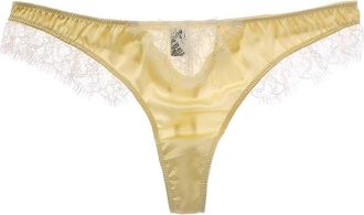 Kiki De Montparnasse Kiki De Montparnasse Lace Inset Silk-Blend Thong