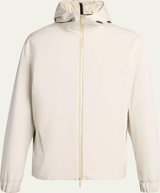 Moncler Mens Down Zip-Front Hoodie