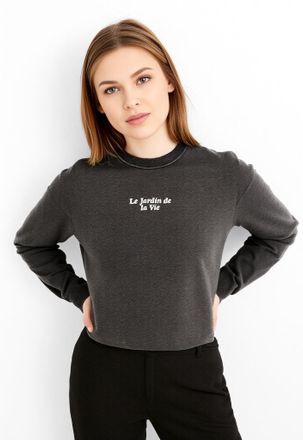 Only Sweatshirt ONLY ONLLUCINDA L/S FLOWERS O-NECK UB SWT, Damen, Gr. XL, schwarz (schwarz print:vitamin sea eternal), Sweatware, Obermaterial: 60% Baumwol