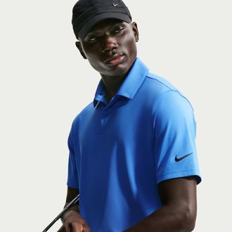 Nike Mens Velocity Dri-FIT Sleeve Logo Golf Polo in Blue | IQ6689-427