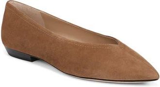 Veronica Beard Bancroft Pointed Toe Flat in Chestnut at Nordstrom, Size 9.5