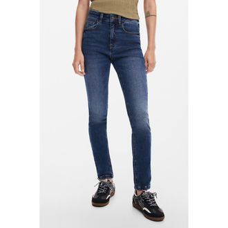 Desigual Amanda Skinny Jeans in Blue at Nordstrom, Size 38