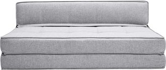 Miliboo Miliboo - Sill&oacute;n Cama De 2 Plazas De Tela Gris Claro Katy
