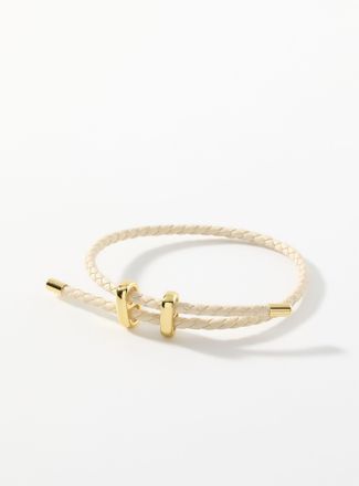 Simons Womens Braided faux-leather bracelet