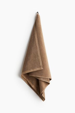 H&M Badehandtuch aus Frottee - Mattbraun
