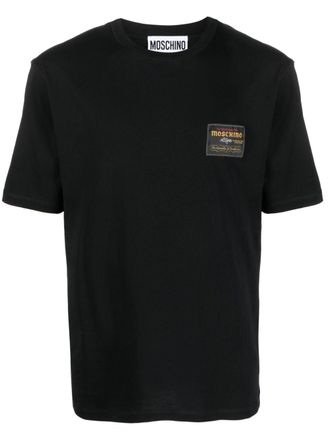 Moschino T-shirt met logo-applicatie - Zwart
