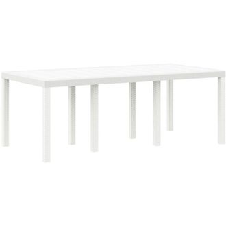 vidaXL Mesa De Jard&iacute;n Blanco 200 X 100 X 73 Cm Rat&aacute;n Sint&eacute;tico Vidaxl