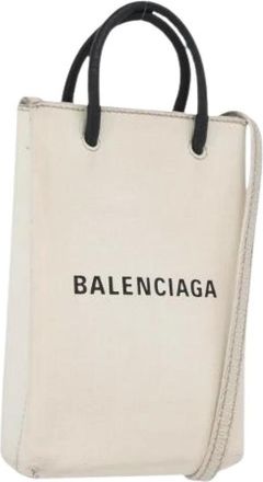 Balenciaga Pre-owned Cross Body Bags, female, White, Size: ONE SIZE Pre-owned Vintage Shoulder Bag