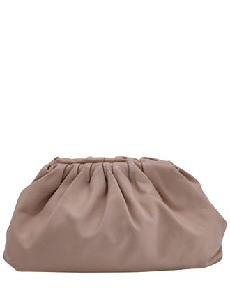 Bottega Veneta Beige Leather The Pouch Clutch Bag (Authentic Pre-Loved)