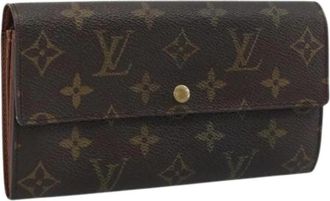 Louis Vuitton Pre-owned Sarah Long Wallet - Dames - Vintage Accessoires - Bruin - ONE Size - Vintage