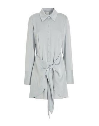 8 by YOOX RECYCLED POLY MINI WRAP SHIRT DRESS