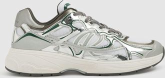 Reiss Volt Trainers Colourblock, Silver & green Size: E41